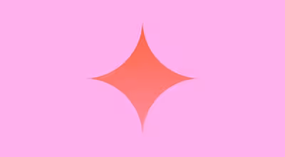 Roze achtergrond met oranje abstracte vorm